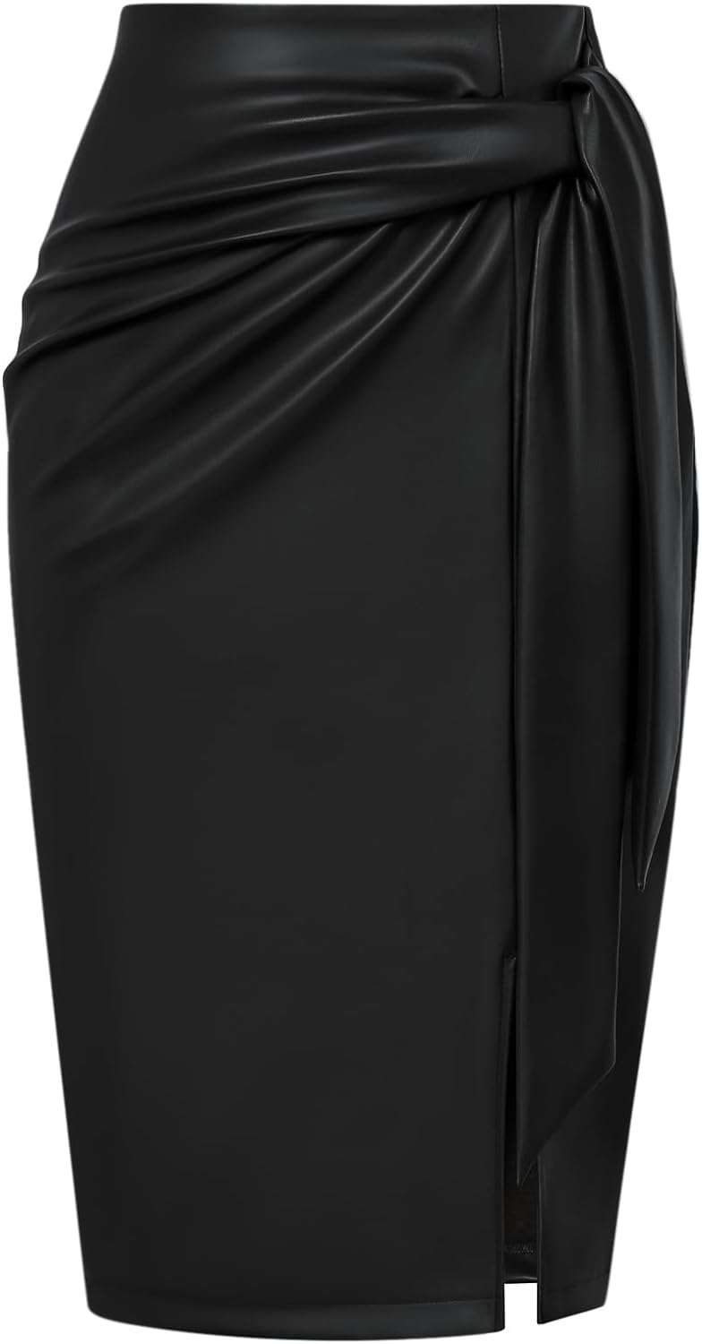 KATE Women's Faux Leather Skirt